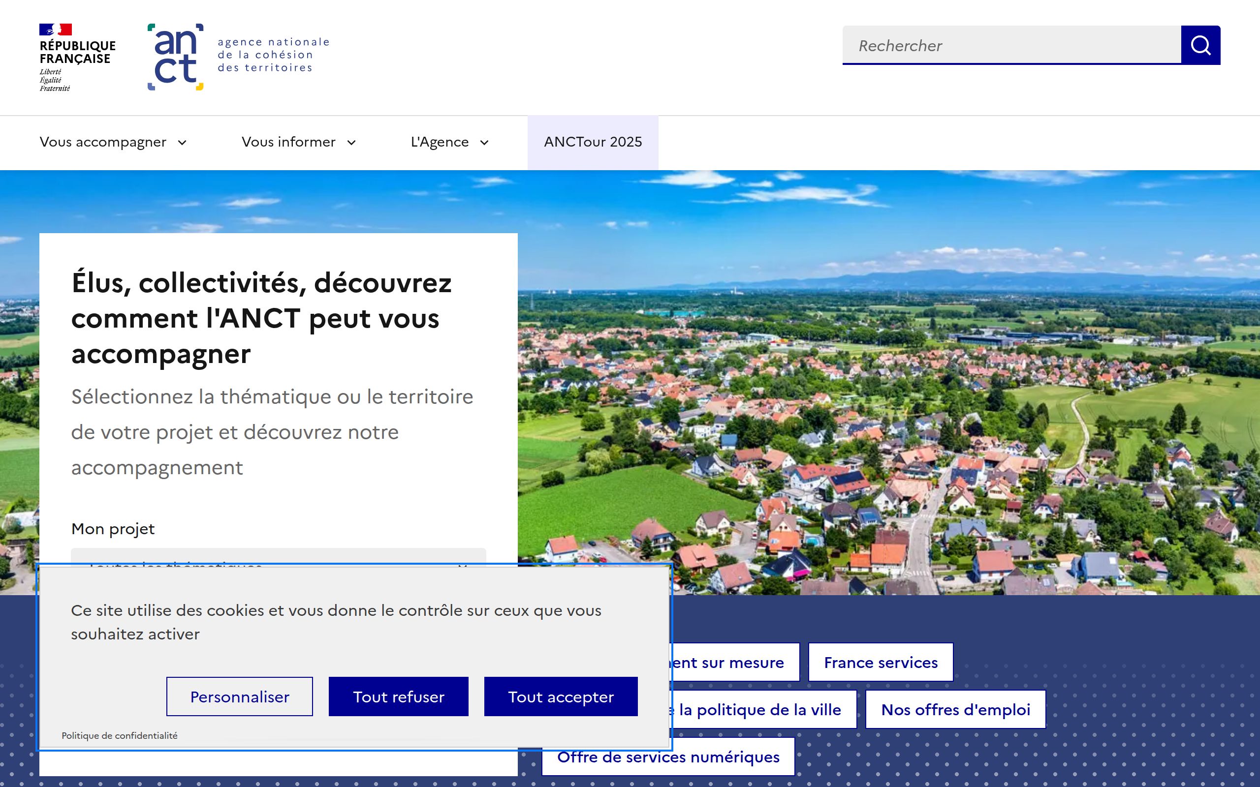Copie d'écran de https://anct.gouv.fr/